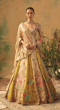 The Basanti Amaltas Lehenga