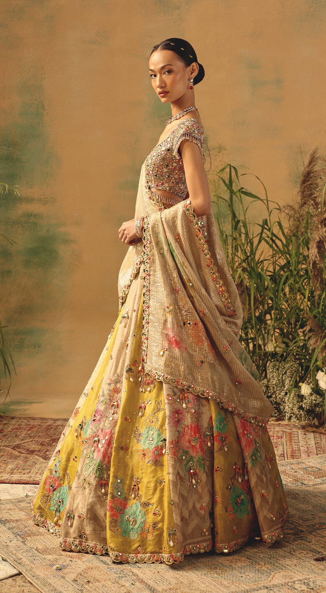 The Basanti Amaltas Lehenga
