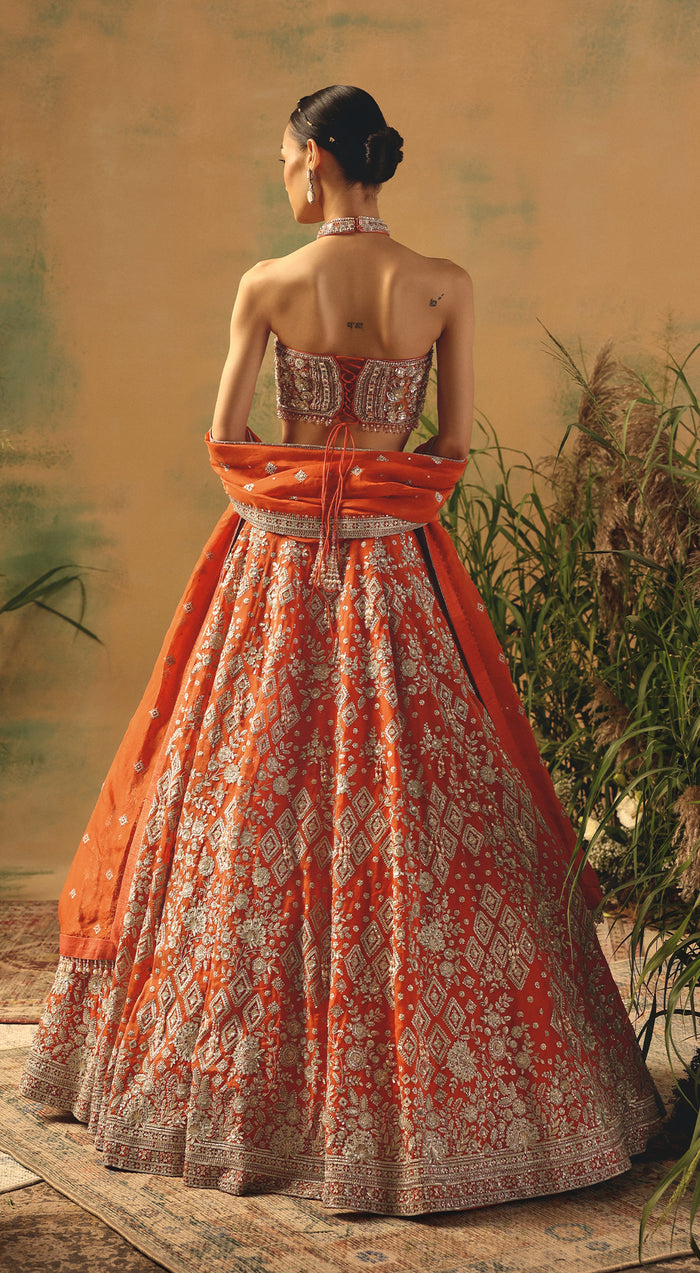 The Saffron Mirage Lehenga