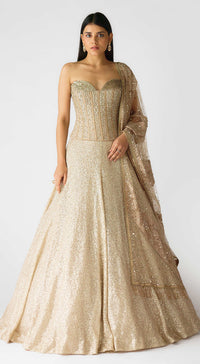 Tripti Dimri in The Champagne & Sparkle Corset Lehenga