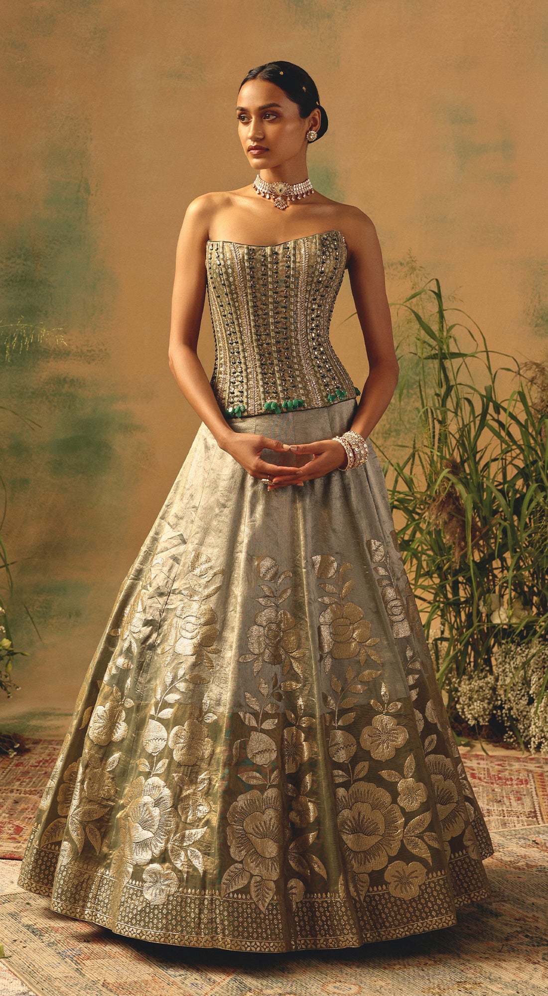 The Sage Bloom Lehenga