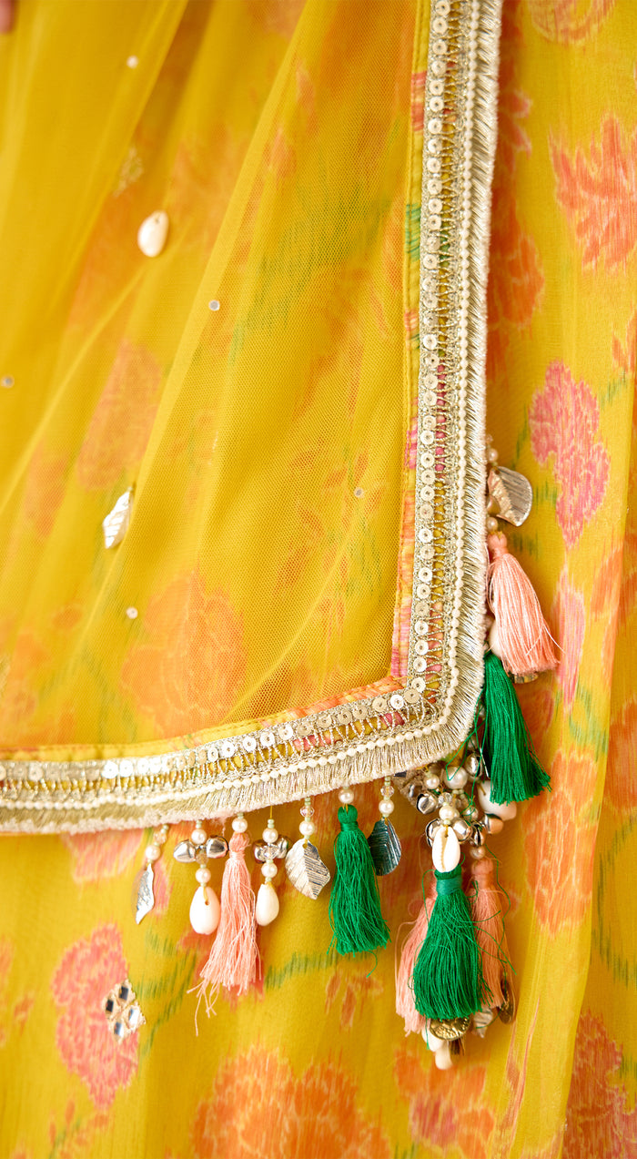 The Amber Radiance Lehenga Set