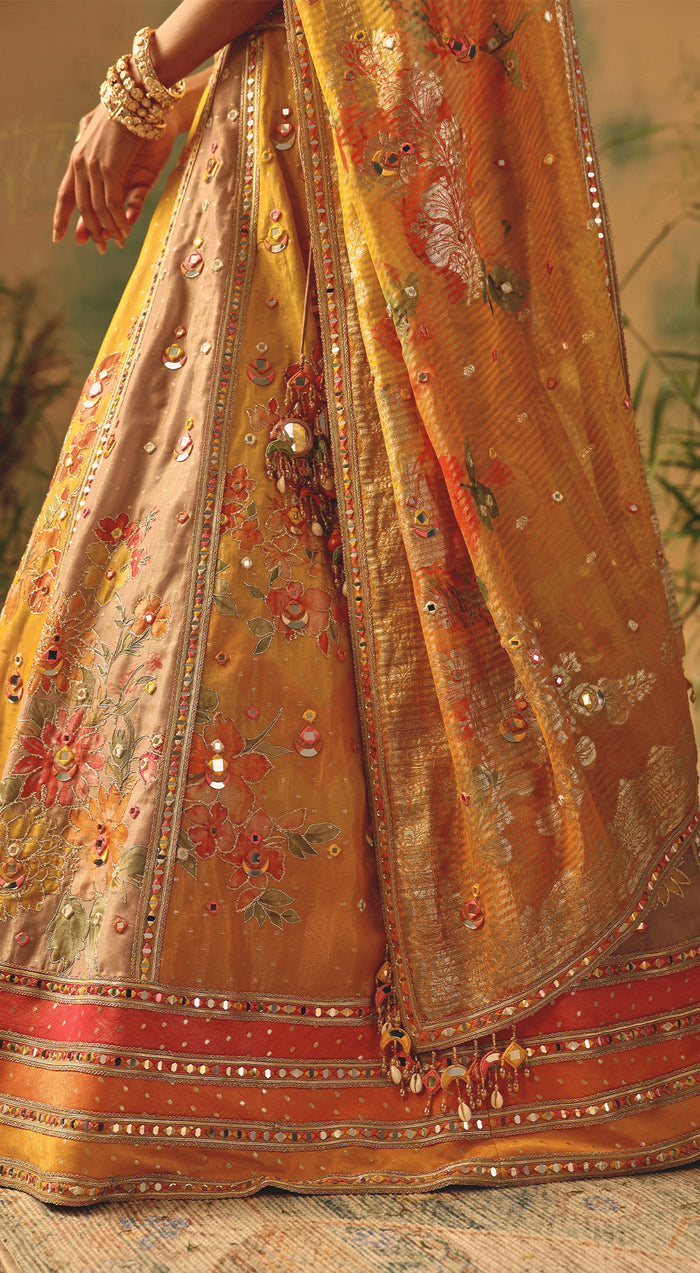 The Ochre Reverie Lehenga