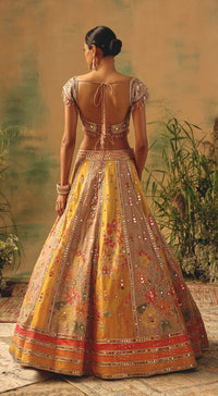 The Ochre Reverie Lehenga