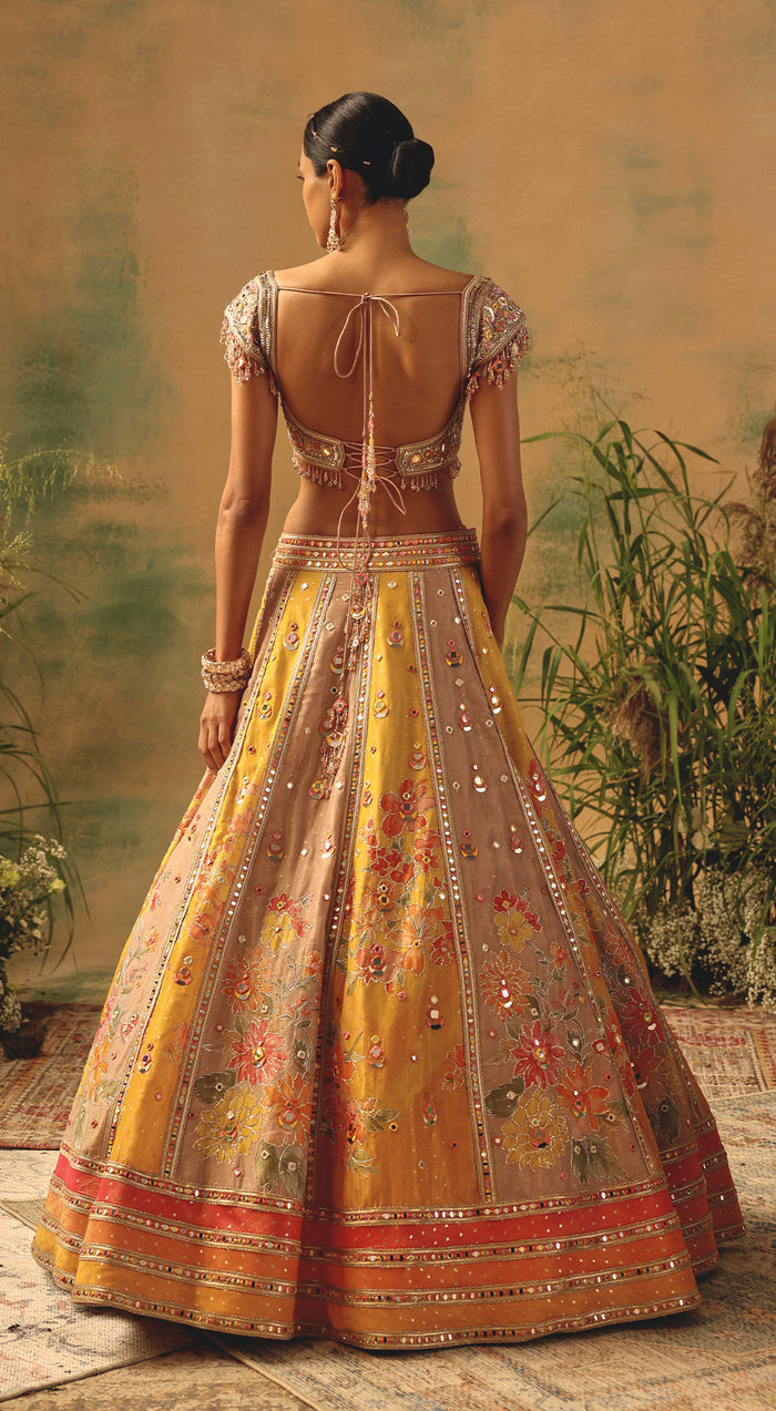 The Ochre Reverie Lehenga