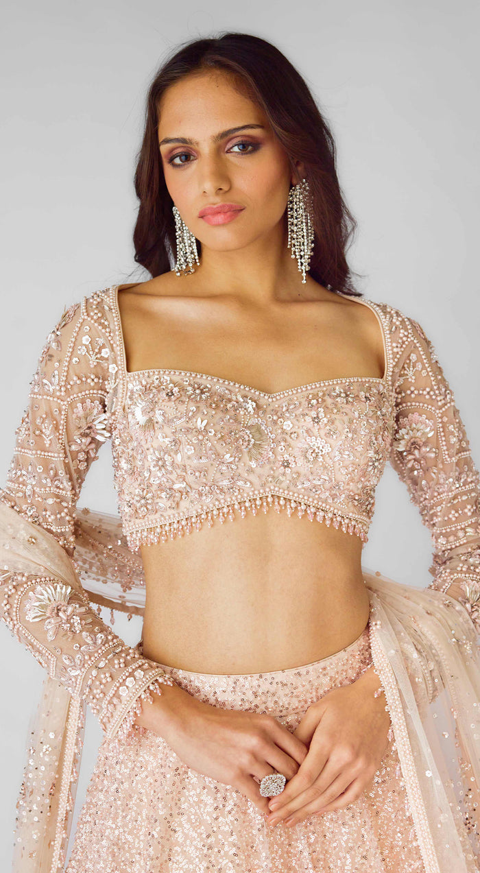 The Peach Celestial Dream Lehenga