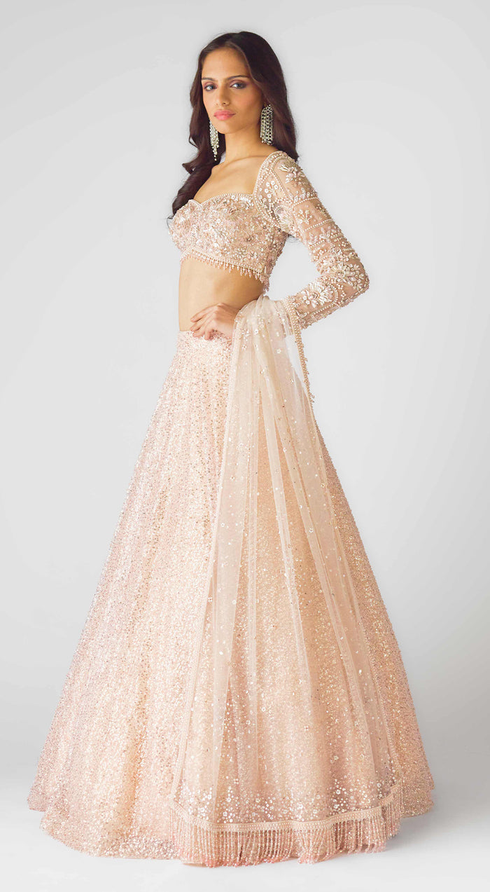The Peach Celestial Dream Lehenga