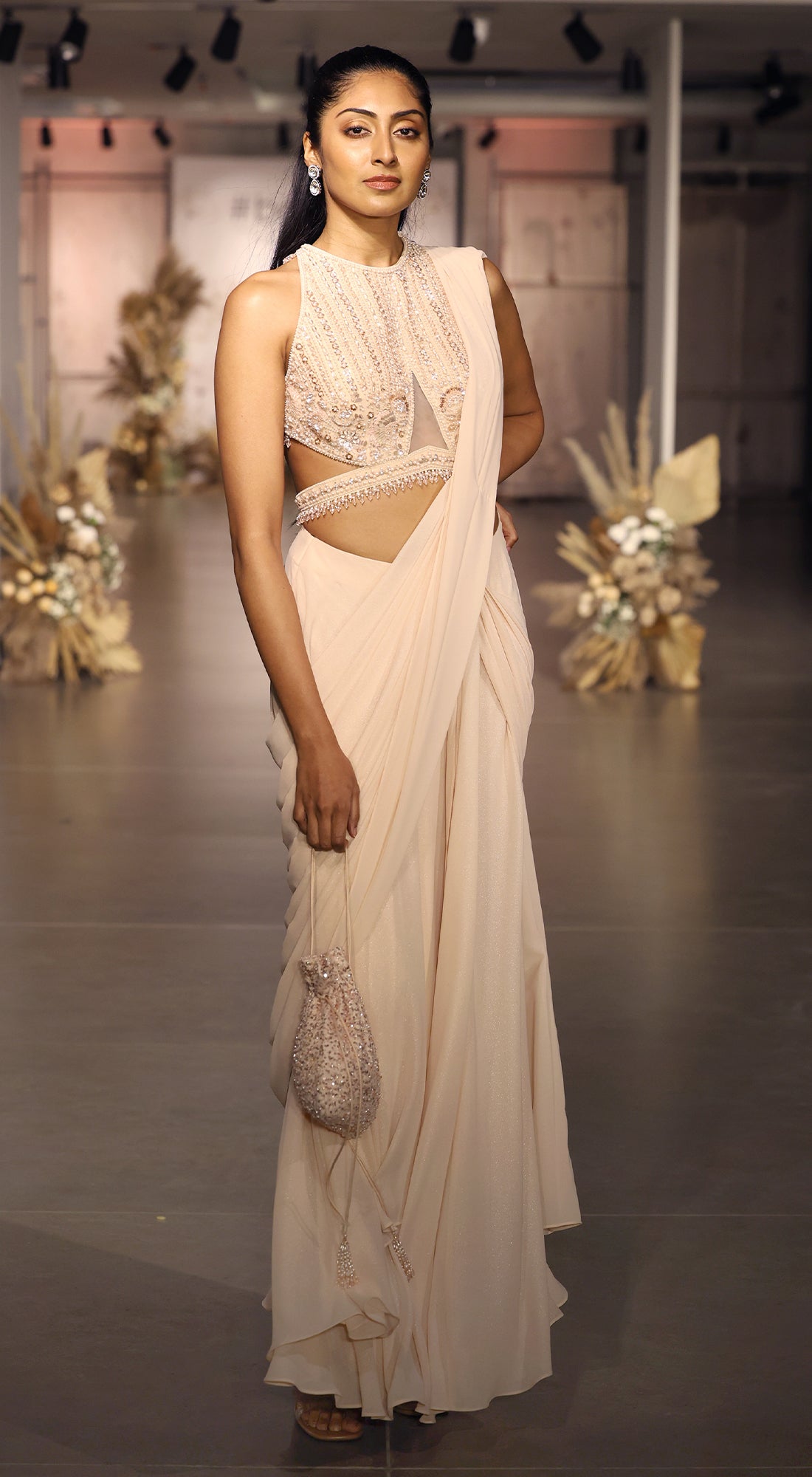 The Stellar Blush Draped Saree