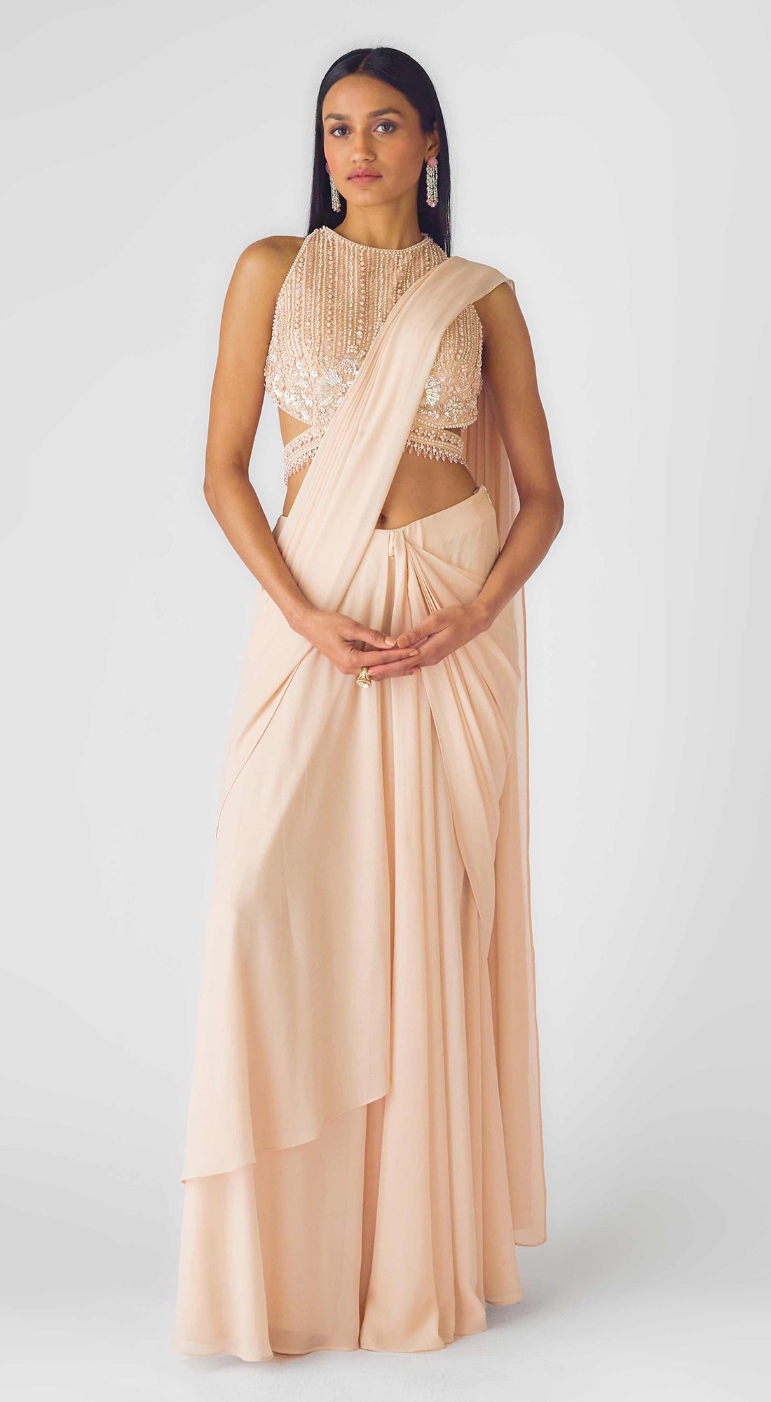 The Stellar Blush Draped Saree