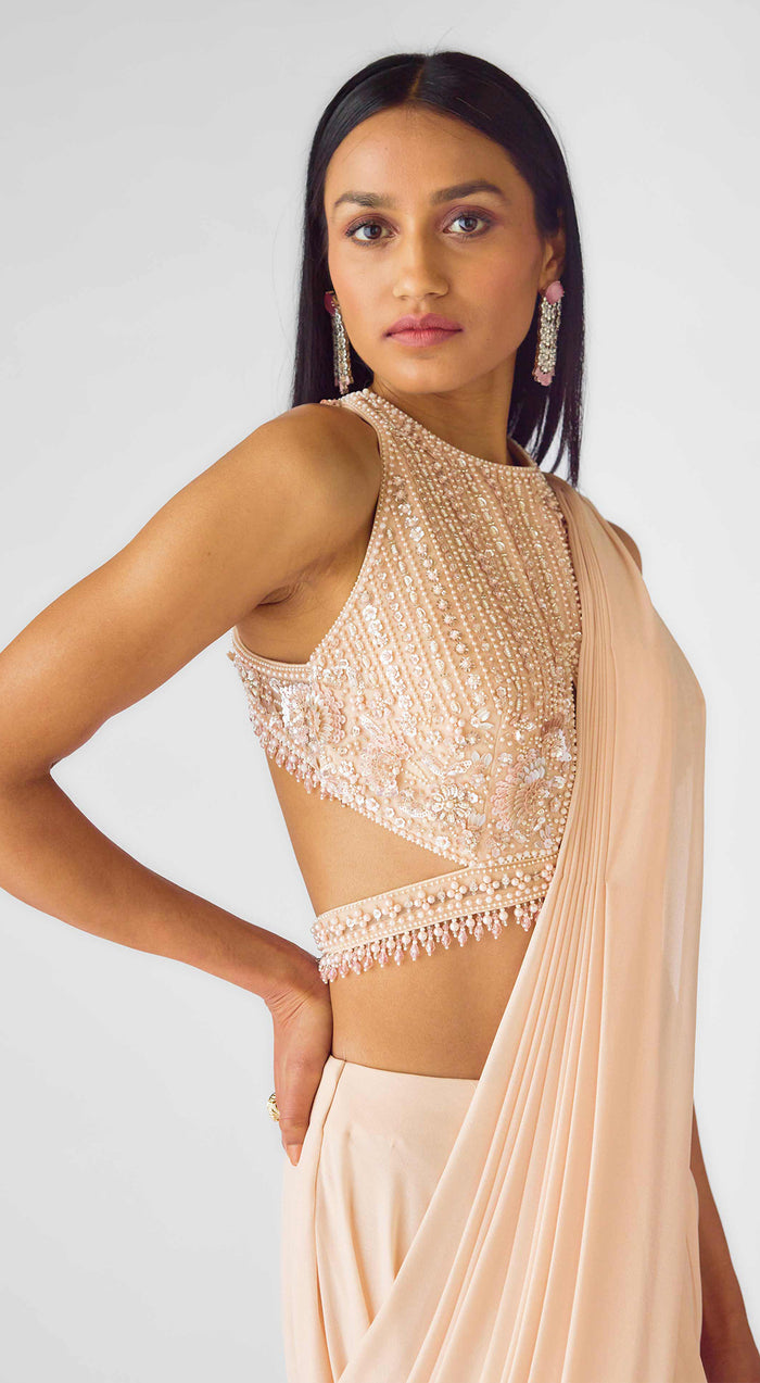 The Stellar Blush Draped Saree