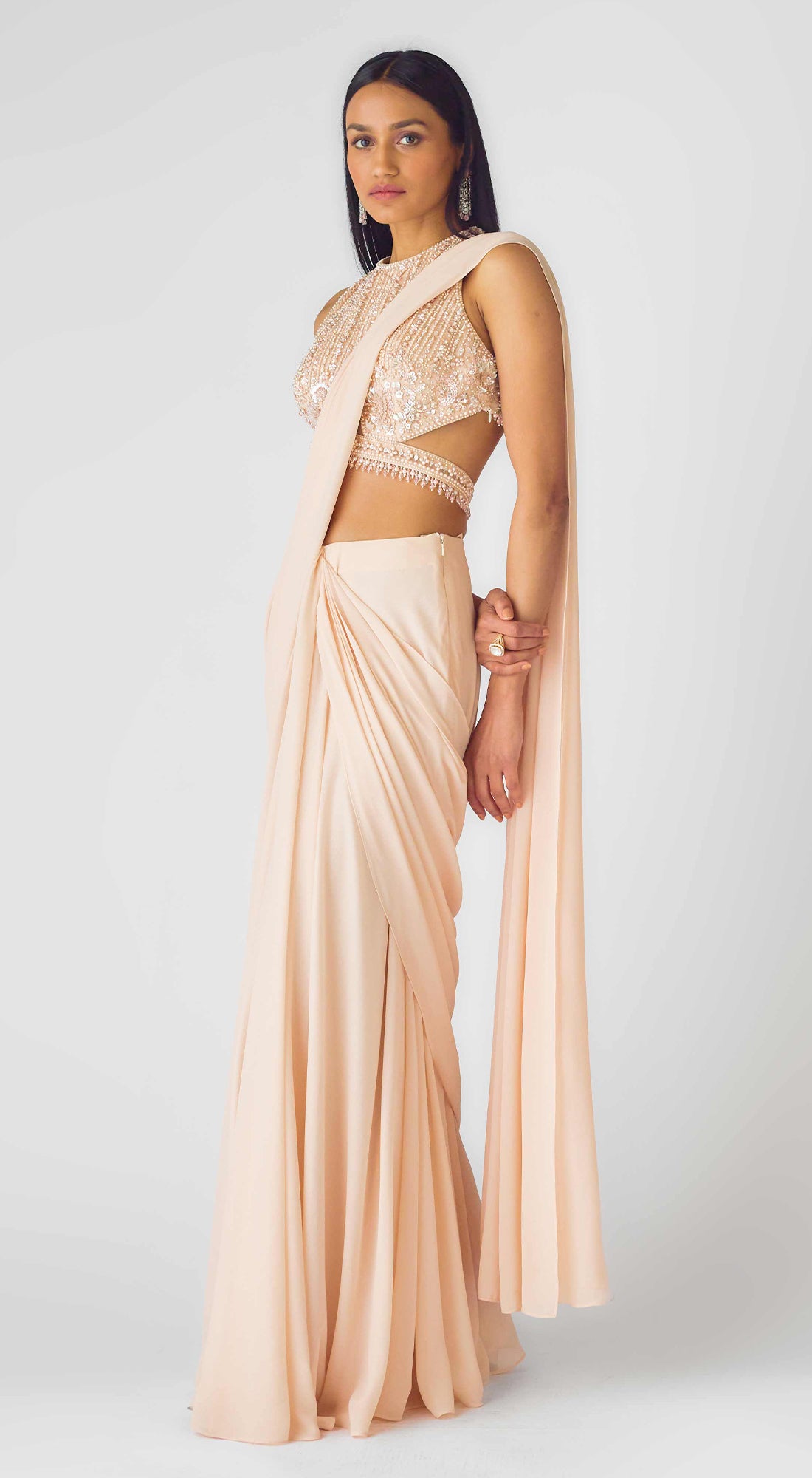 The Stellar Blush Draped Saree