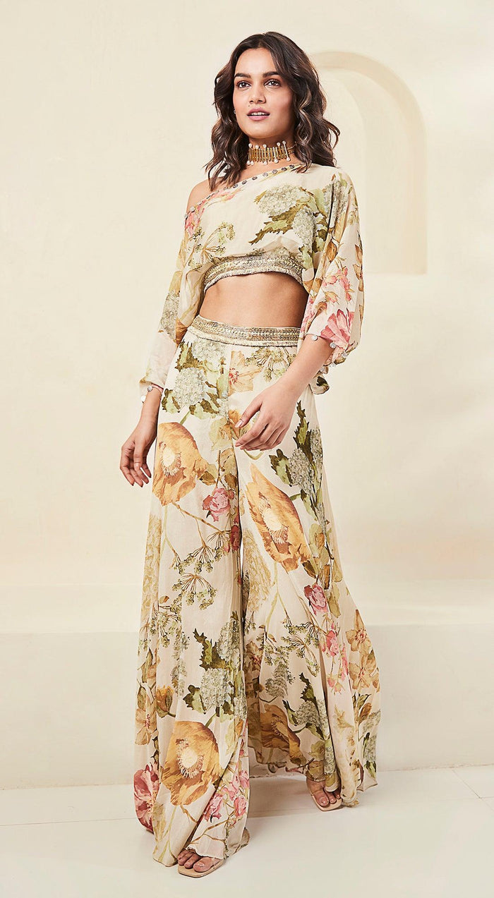 Beige Contemporary Clothing Set - Basanti Kapde aur Koffee