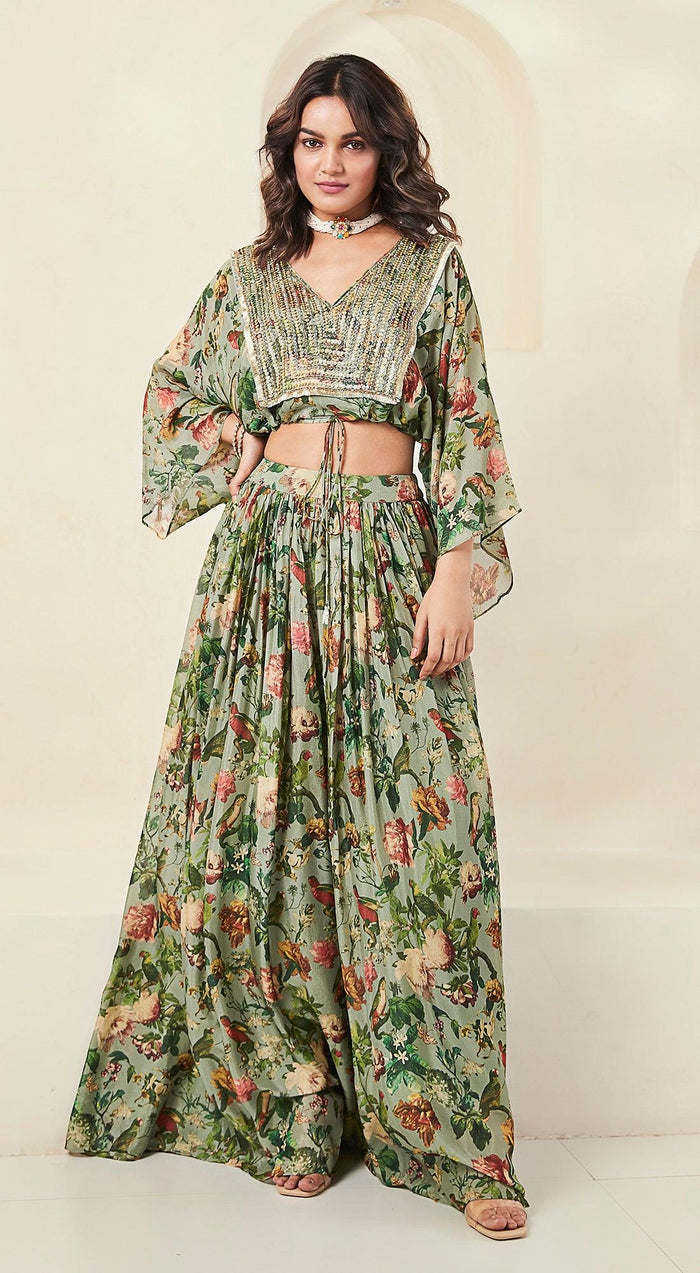 Green Contemporary Clothing Set - Basanti Kapde aur Koffee