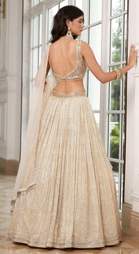 Ivory Embroidered Lehenga Set - Basanti Kapde aur Koffee