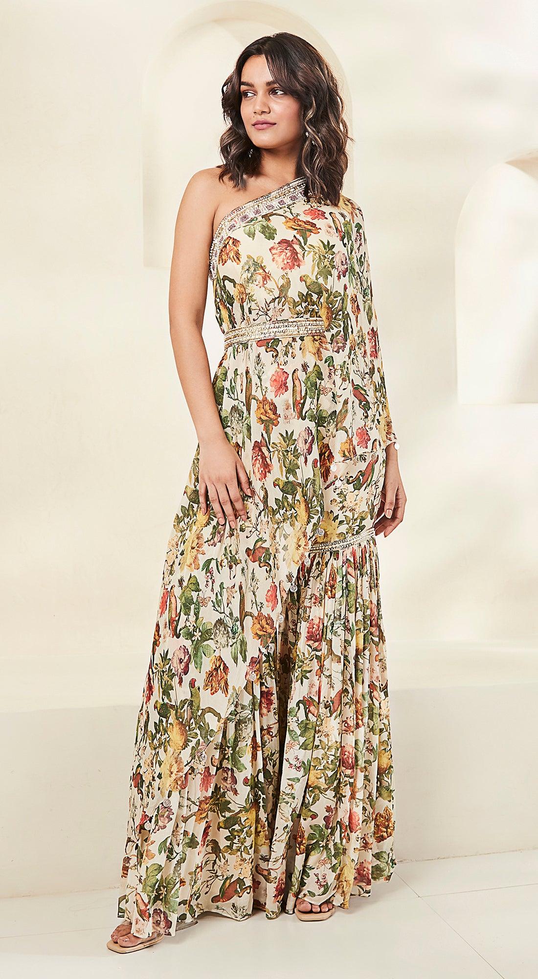 Ivory Printed Tunic Set - Basanti Kapde aur Koffee