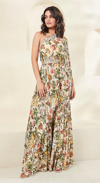 Ivory Printed Tunic Set - Basanti Kapde aur Koffee