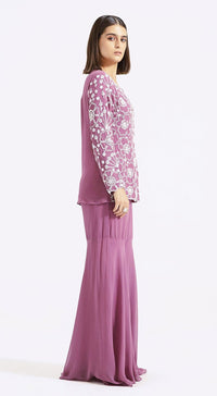 Purple Embroidered Co-Ords - Basanti Kapde aur Koffee