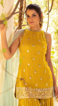 Sequins Detailed Sharara Set - Basanti Kapde aur Koffee