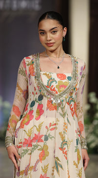 The Bloom Ivory Anarkali Set