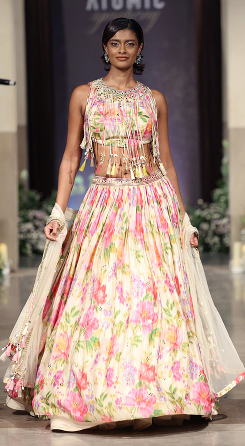 The Garden Ivory Lehenga Set