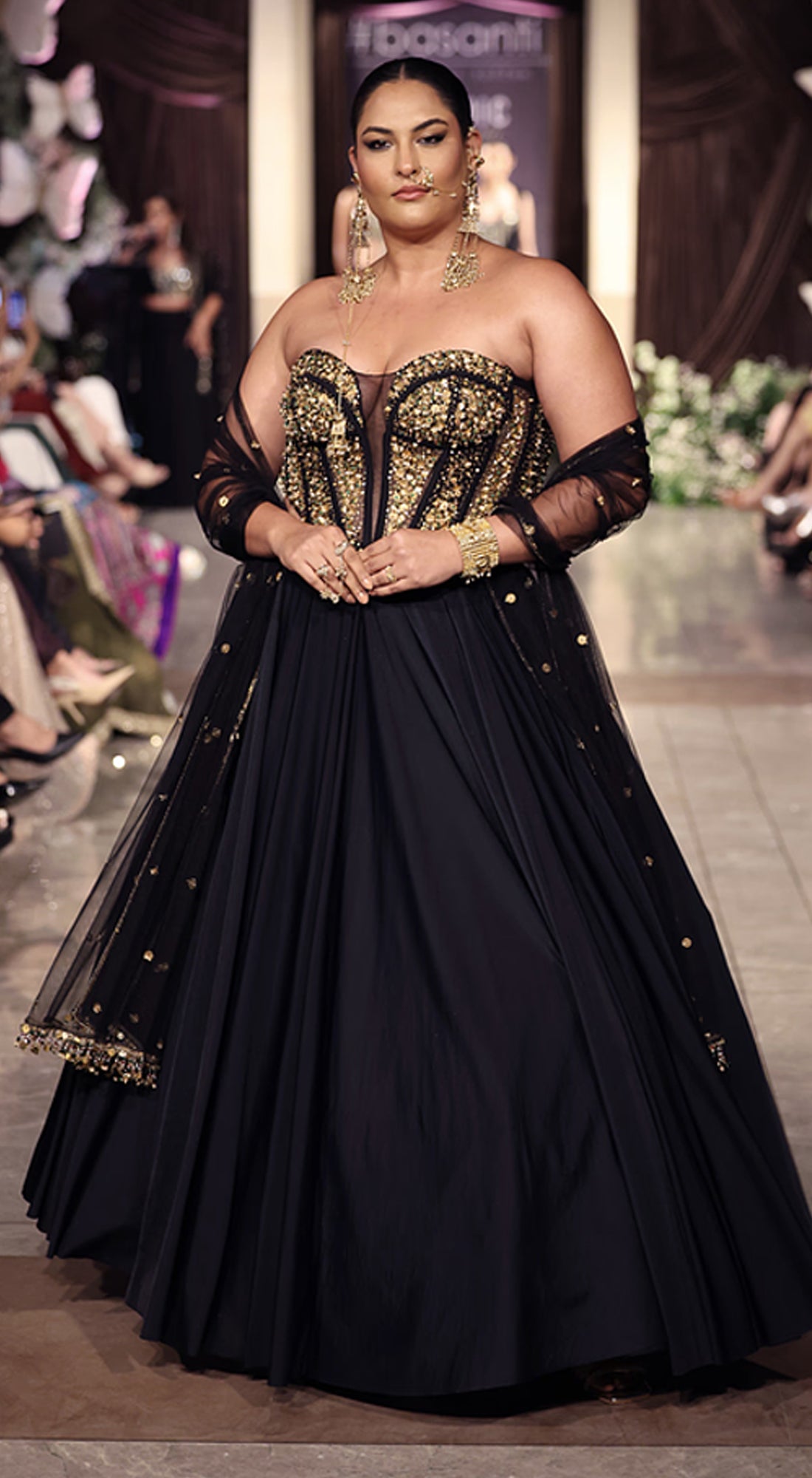 The Stellar Noir Corset & Lehenga Set