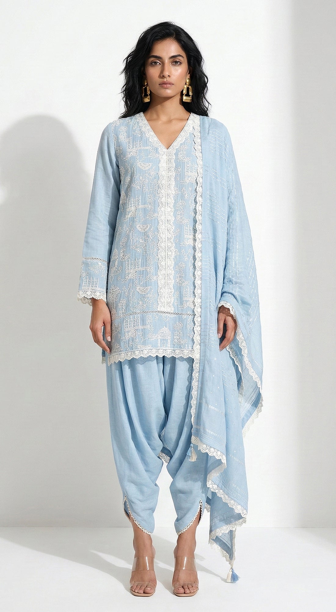 The Regal Sky Blue Kurta Set