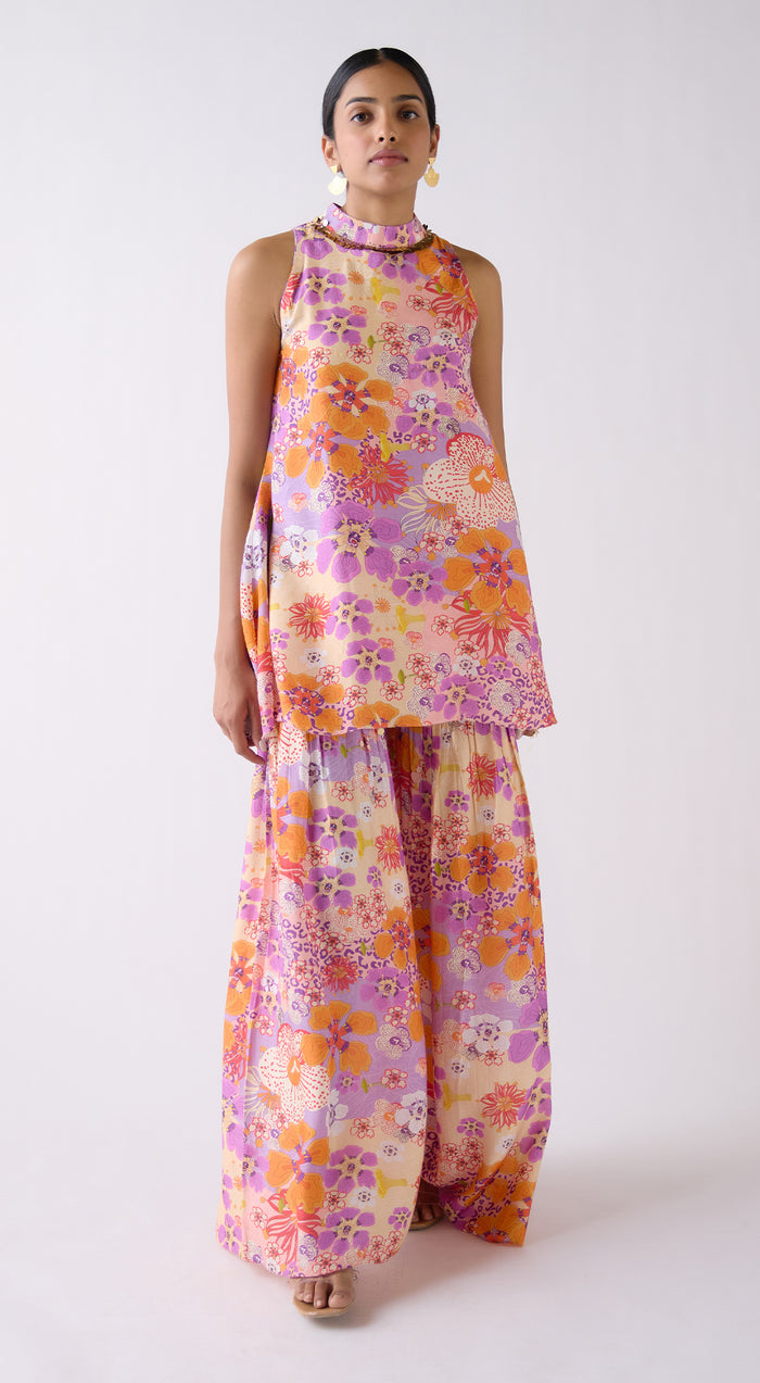 Lilac Muslin Floral Co-ord Set