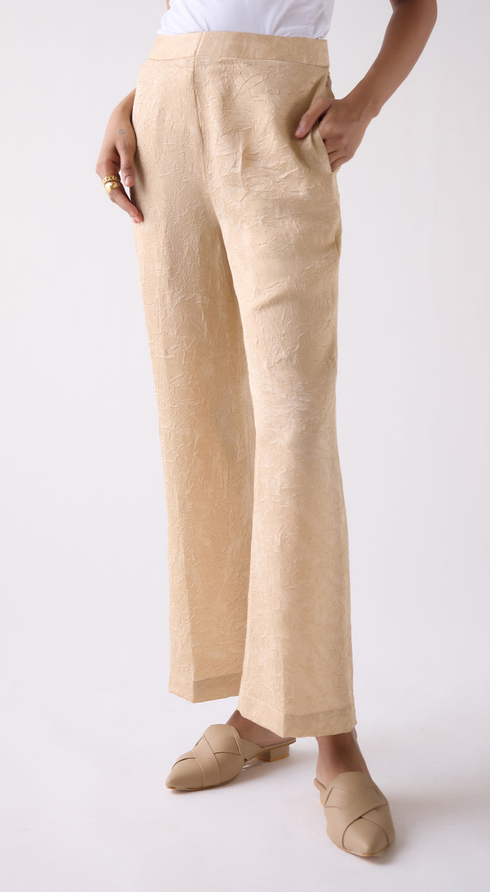 Gold Flared Trousers