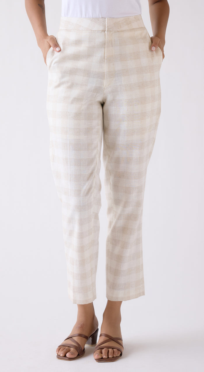 Ivory Straight-Fit Trousers