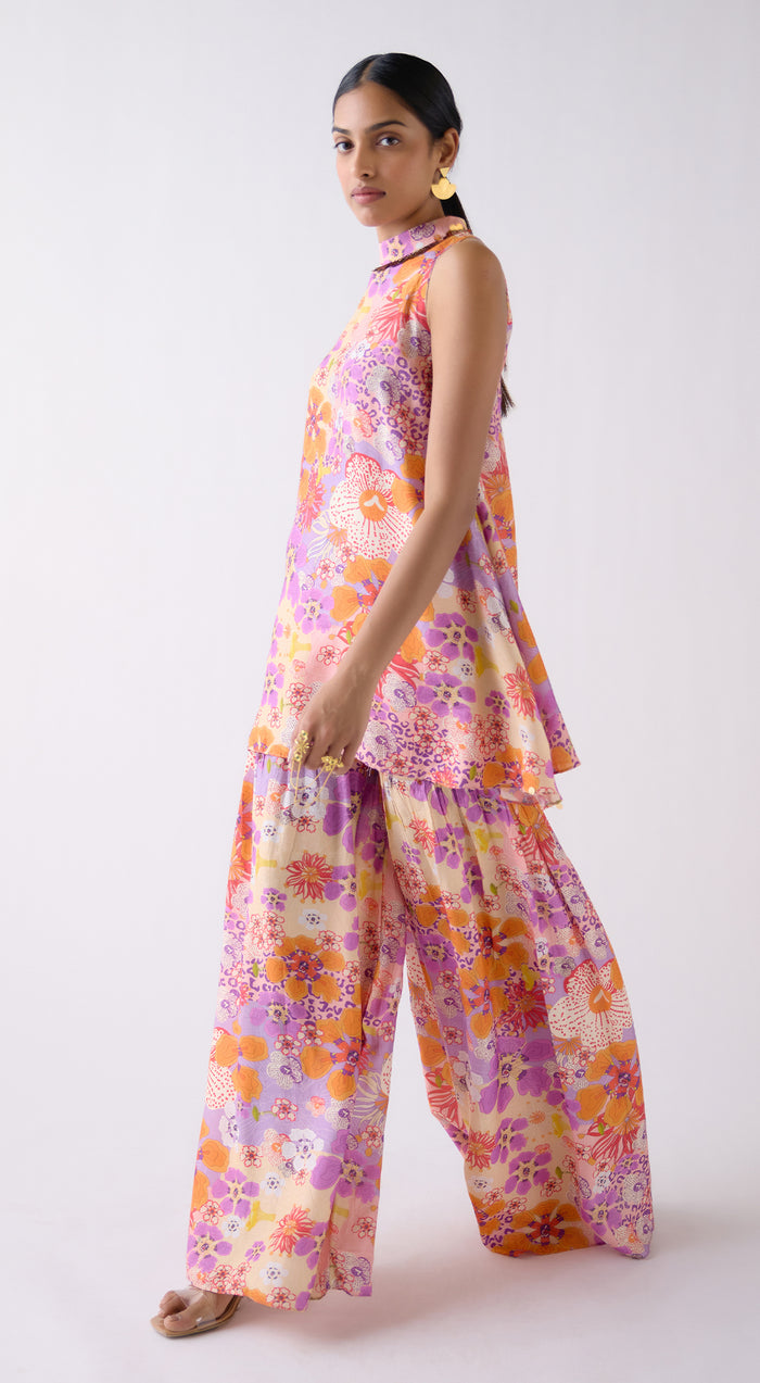 Lilac Muslin Floral Co-ord Set