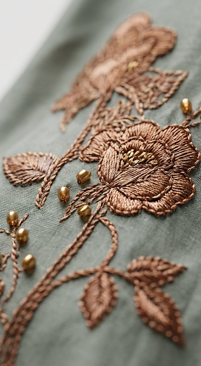 Aqua Cotton Silk Shirt