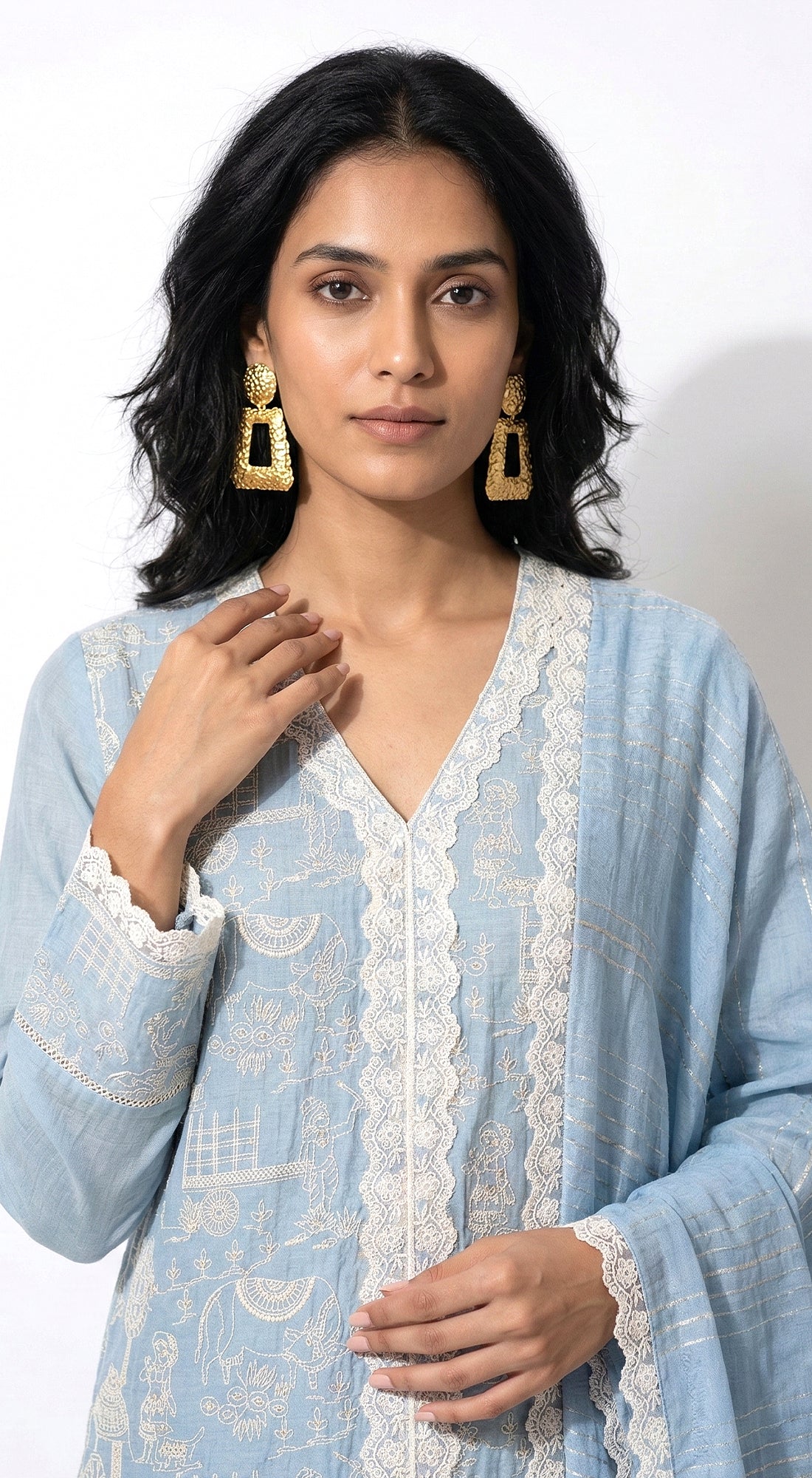 The Regal Sky Blue Kurta Set