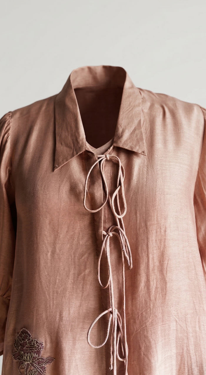 Pink Cotton Silk Shirt