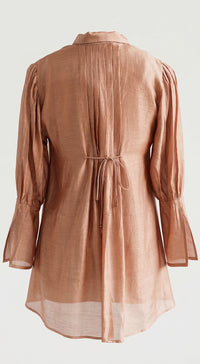 Pink Cotton Silk Shirt