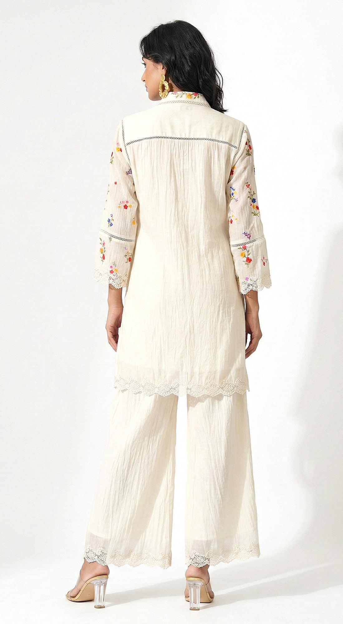 Ivory Chanderi Co-ord Set