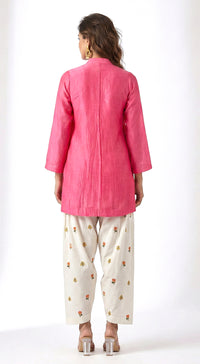 Pink Chanderi Co-ord Set