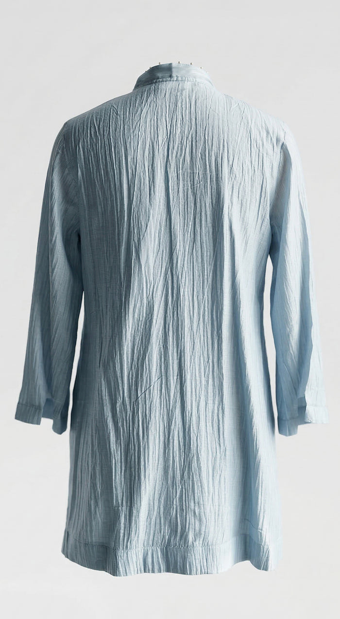 Blue Mul Chanderi Tunic
