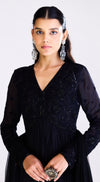 Black Embroidered Anarkali