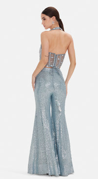 The Electric Indigo Corset & Sharara Set