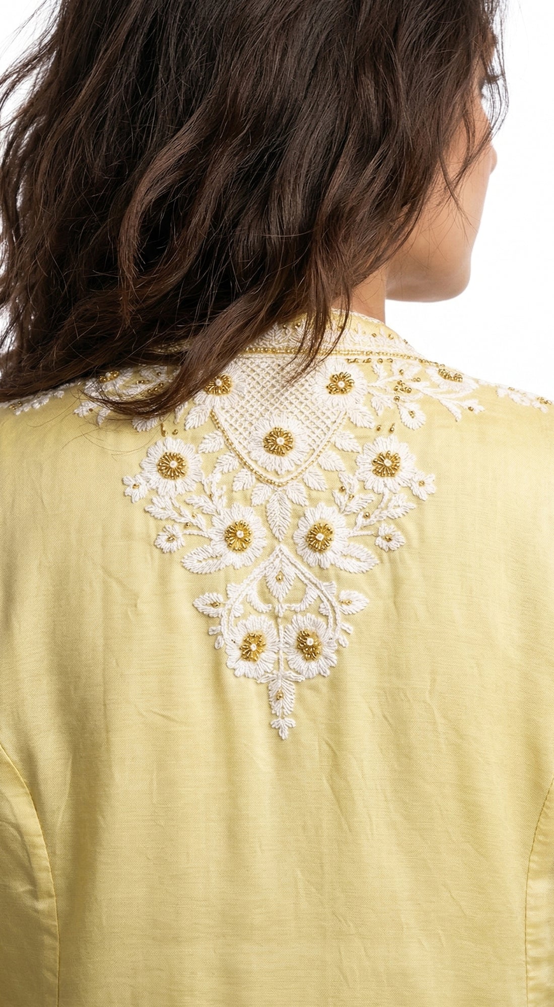 Pista Cotton Embroidered Kurta Set