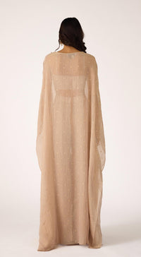 Baby Pink Banarasi Embroidered Cape Set