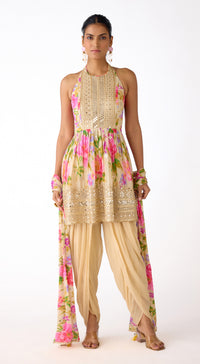 The Aurora Bloom Dhoti Set