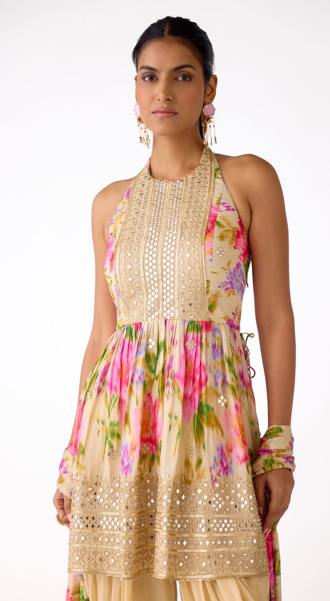 The Aurora Bloom Dhoti Set