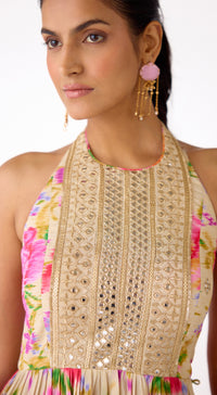 The Aurora Bloom Dhoti Set