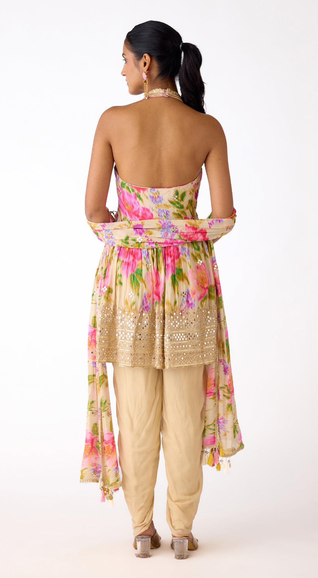 The Aurora Bloom Dhoti Set