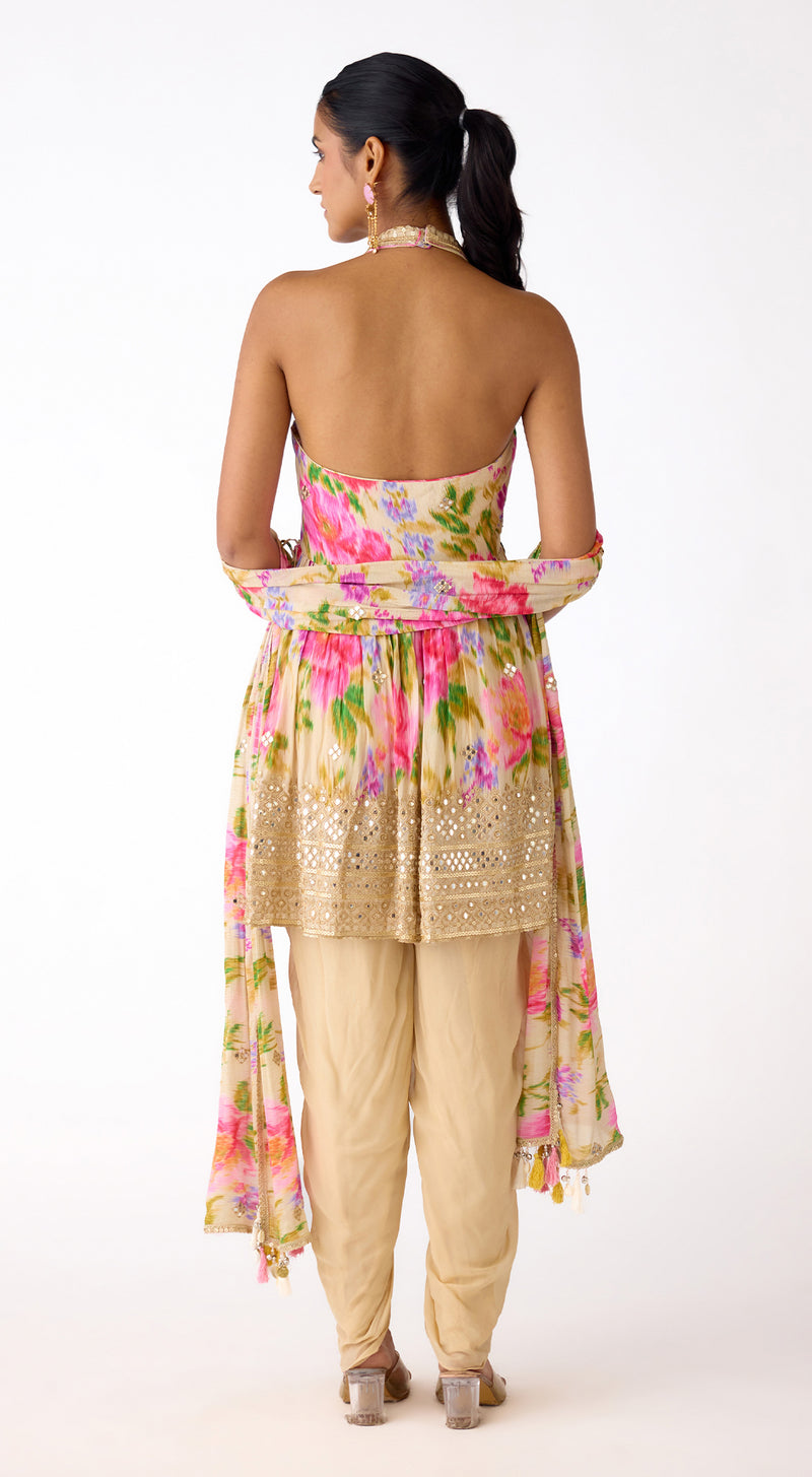 The Aurora Bloom Dhoti Set