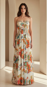 Ivory Crepe Garden Embroidered Jumpsuit