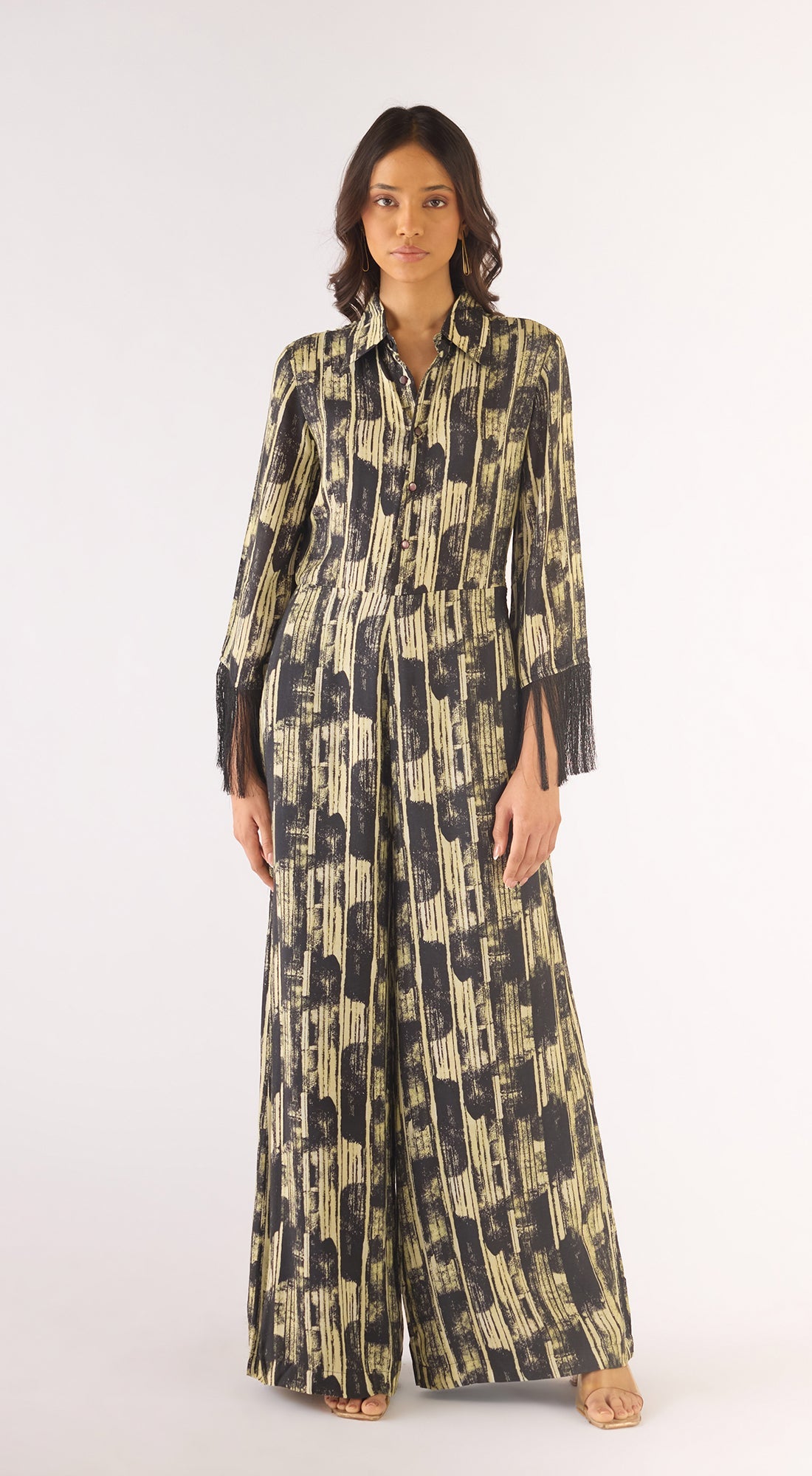 Black Cotton Silk Jumpsuit