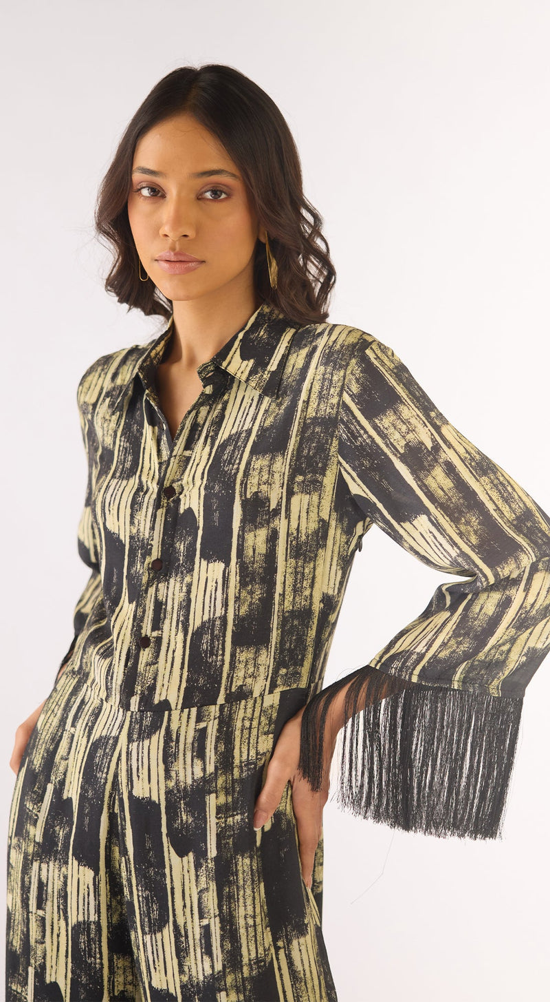 Black Cotton Silk Jumpsuit