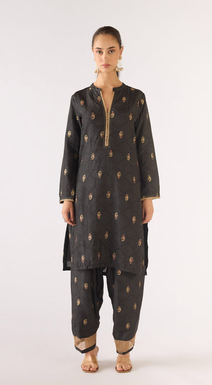 Black Cotton Co-ord Set